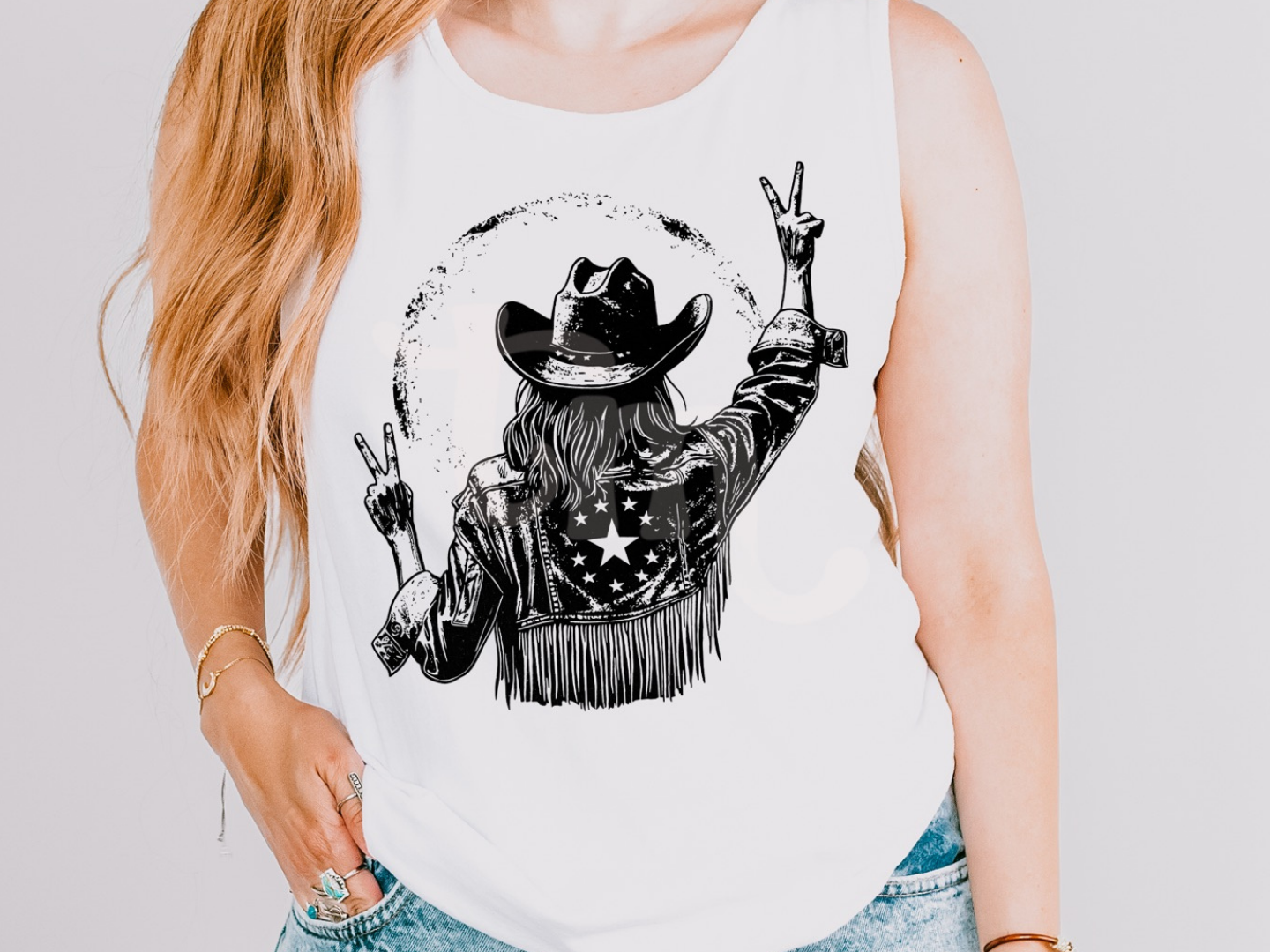 Cowgirl (Black & White)